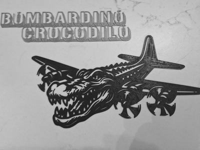 Bad-ass Bombardino Crocodilo Print for Brave Kids