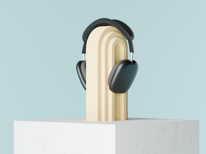 Over Ear Headphone Stand. Modern Minimalist Design