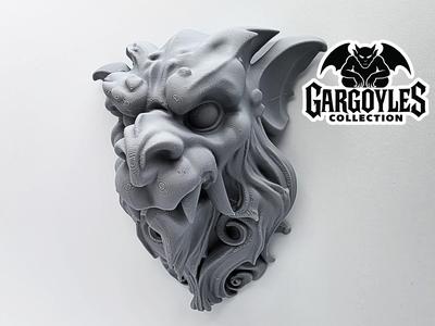 Stone Gargoyle Face - Wall Mount
