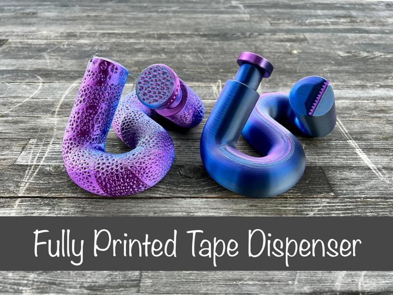 Piper, the Twisty Tube - 3d printed tape dispenser