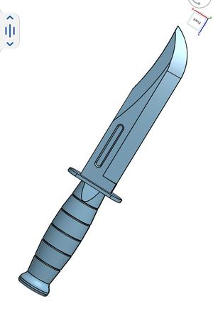 K-Bar Style Knife No Supports