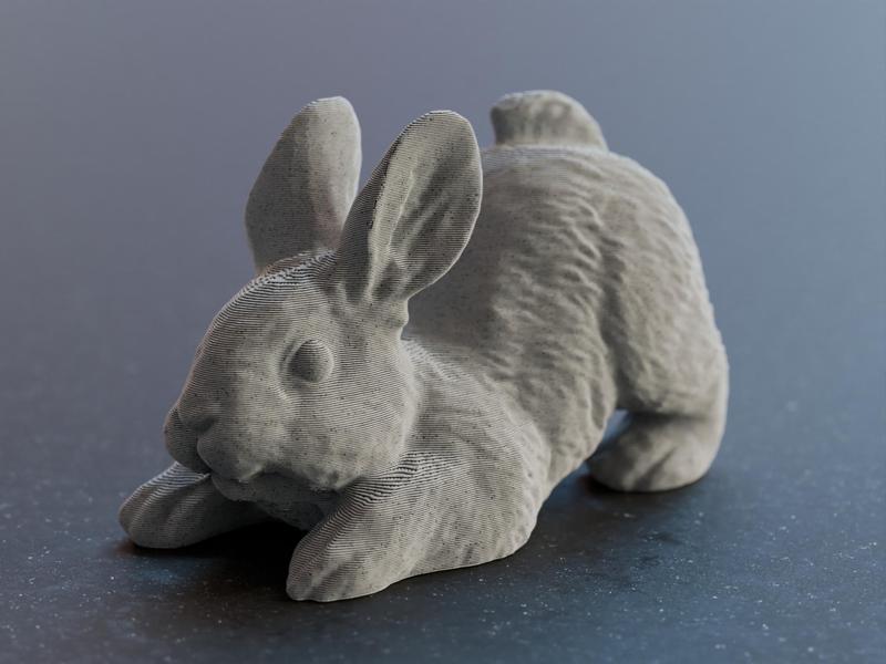 Cute easter Bunny Rabbit stretching sculpture / Süßer Osterhase streckt sich