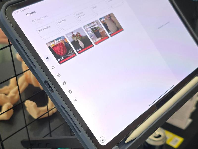 Market Tablet Stand For Box Storage