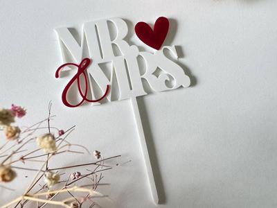 Caketopper Mr & Mrs
