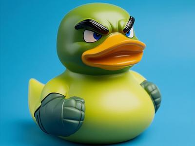 Rubber Duck - HULK version - 3d Print