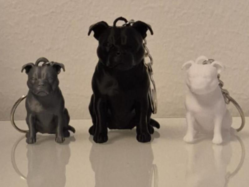 Staffordshire Bull Terrier Keychain