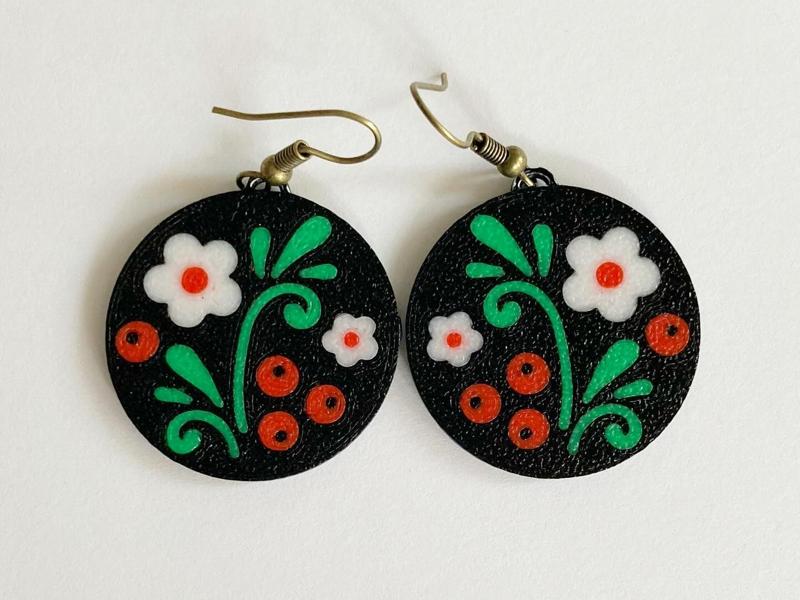 Khokhloma earrings