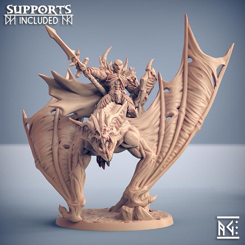 Bonelord Drakenmir on Bloodhunter Dire Bat -Heroic Cavalry (Soulless Vampires)