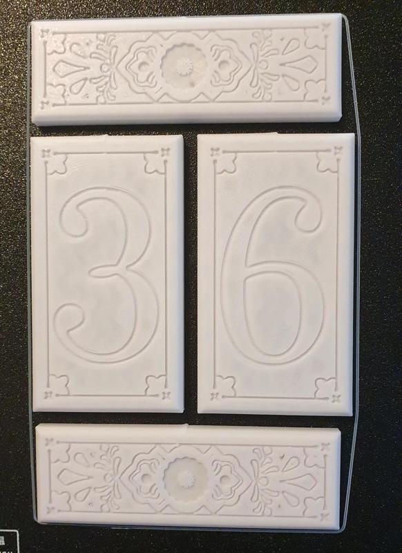 Azulejos styled home numbers