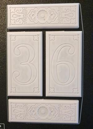 Azulejos styled home numbers