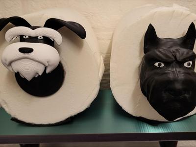Toilet Roll Holder Giant and Miniature Schnauzer