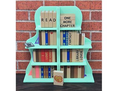 Miniature Decorative Wavy Bookcase Set
