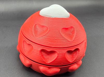 Valentine's Fidget Sphere with 3D Heart Design