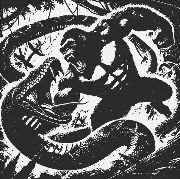 Clash of Titans Gorilla vs Anaconda! Lamp/Deco (DIY)