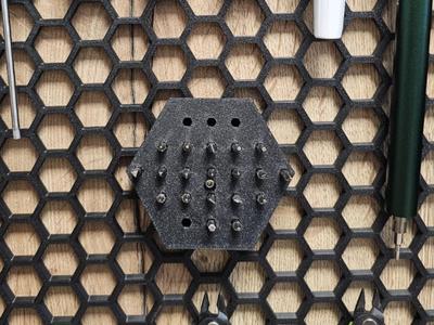 Honeycomb storage wall bit holder