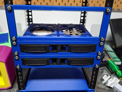 Stackable 10 Inch 1U Rack 3.5" HDD Cage
