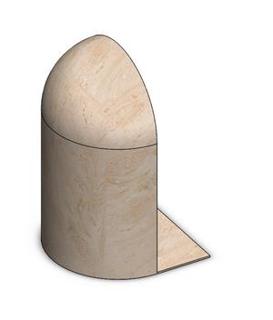 Simple Curved Bookend