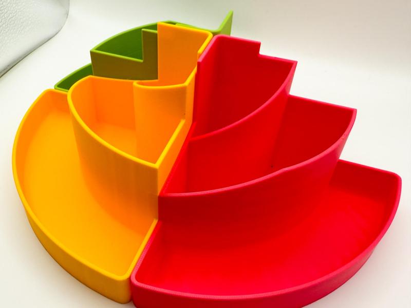 Sprial Art Deco Curved Desk Organizer 