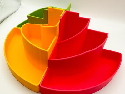 Sprial Art Deco Curved Desk Organizer 
