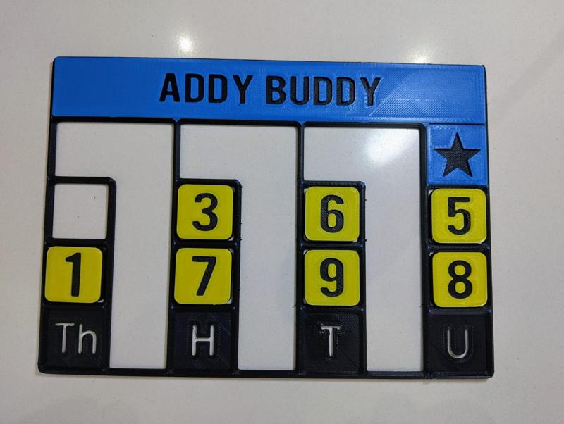 Addy Buddy – A Vertical Column Addition Teaching Aid