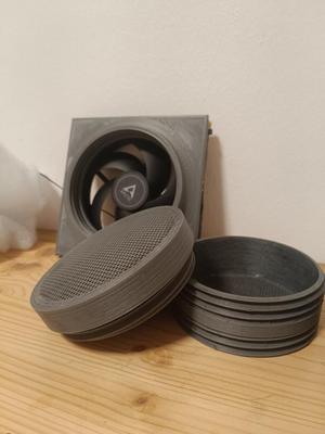 Modularer Aktivkohlefilter für 120mm PC Lüfter für Druckraum