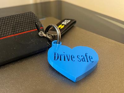 Valentine's Drive Safe Keychain