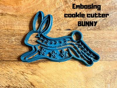 Embosing cookie cutter easter bunny