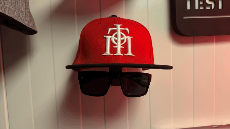 Snapback Wall Holder with Sunglasses holder