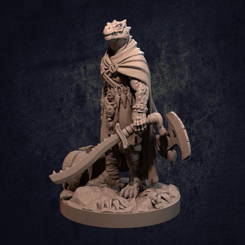Koa Lizardfolk Barbarian - Presupported