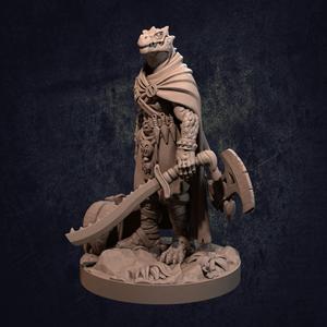 Koa Lizardfolk Barbarian - Presupported