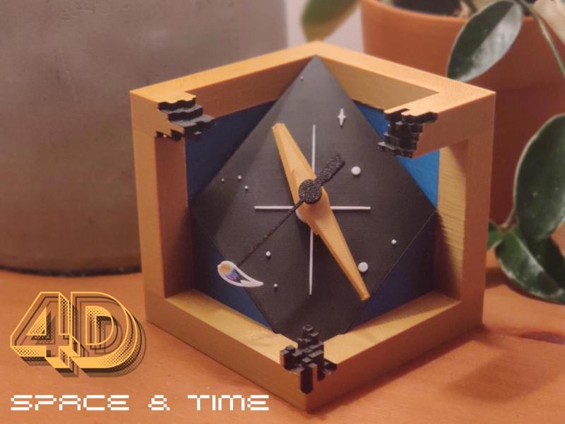 Cosmic Chronos Cube: A 4D Journey in Space-Time
