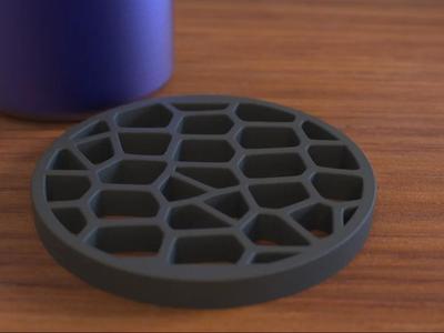 Voronoi Coffee Coaster