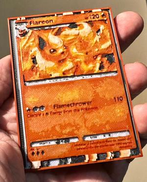 Flareon pokemon TCG card hueforge