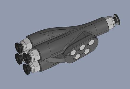 Smooth four way splitter, no supports!