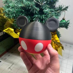 3D Printable Mickey Mouse Ornament Christmas 