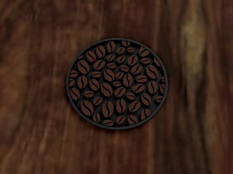 Coffee beans coasters