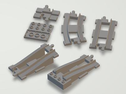 Lego Duplo customizable train tracks