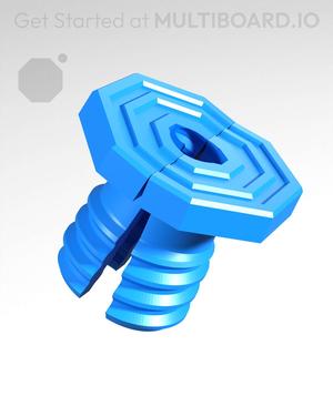 18 mm Mid Thread, Flat Head, Small Thread Hole, Shank Folded-Bolt