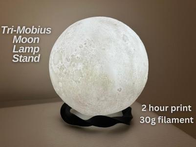 Tri-Mobius Moon Lamp Display Stand
