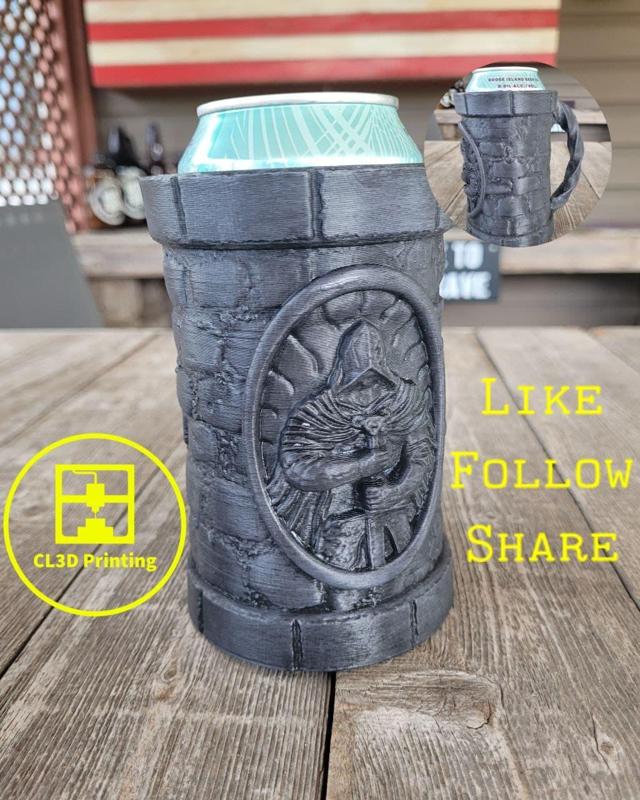 The Crusader Can Koozie with Wrought Iron Handle