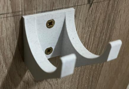 double rounded hook with 2 screw holes