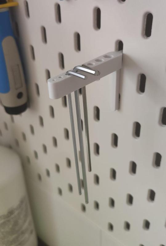 Allen key holder for IKEA SKADIS