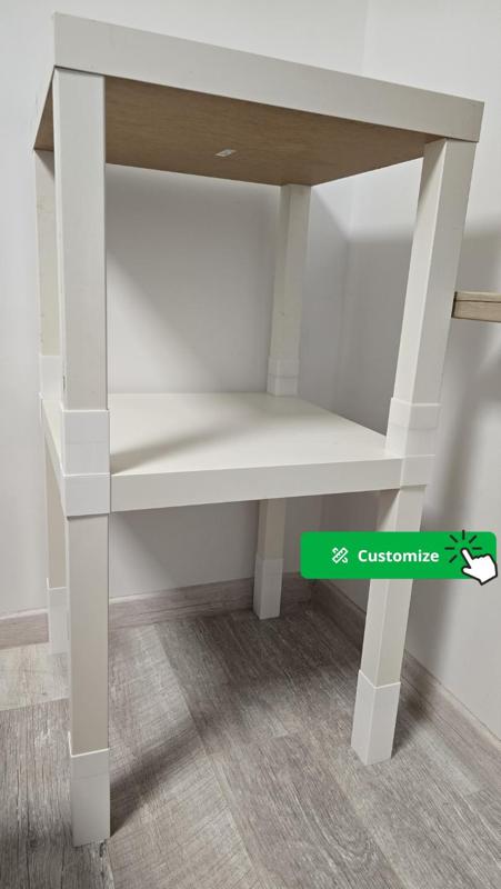 IKEA LACK riser customizable table leg extension