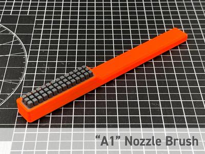 Nozzle Brush Handle with A1 Heatbed Nozzle Wiper