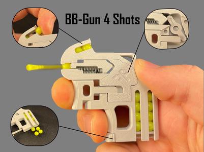 BB Gun | 4 Shots | built in magazine