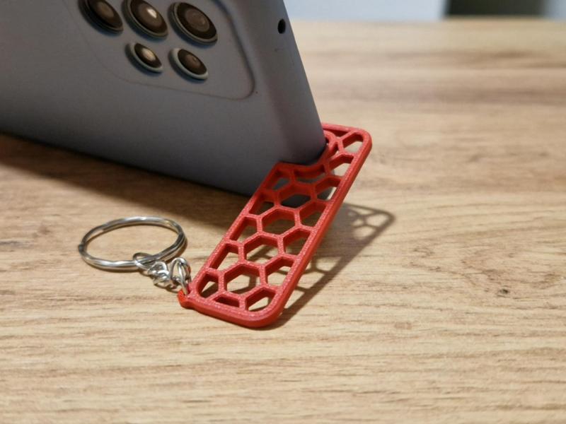 Hexagon Phone Holder Stand Keychain only 15min