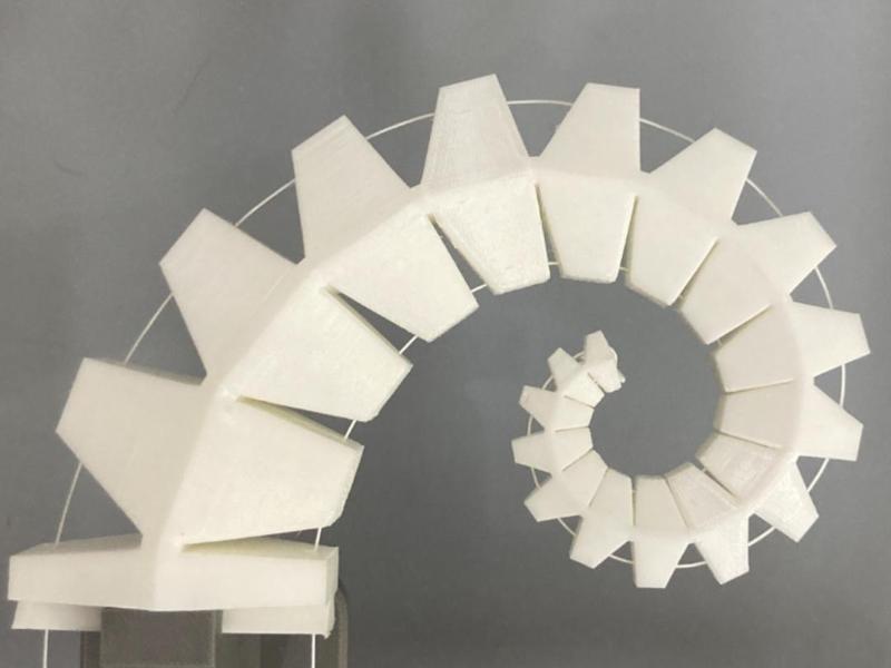 Logarithmic Spiral-shaped robots (2 Cable)