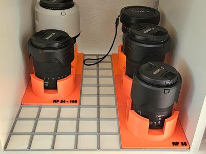 Gridfinity Canon EOS Lens Holder RF EF 3x3