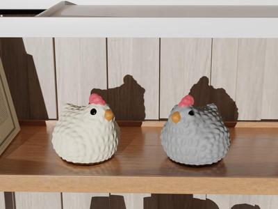 Cute Knitted Fat Chicken Decor / Keychain
