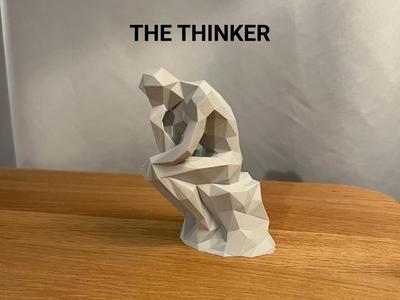 Low Poly Thinker Statue